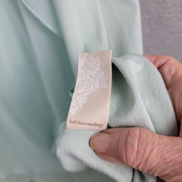 Soft Surroundings Chiffon Dress Womens Petite XS Asymmetric Hem Fairy - Picture 6 of 11